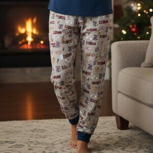 NEW Vintage HARRY POTTER HOGWARTS UNIVERSAL STUDIOS Pajama Pants WARNER BROS.